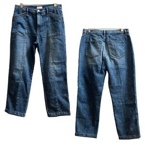 Loft Outlet Cotton High Rise Soft Straight Leg Size 8 Jean 26 Inch Inseam